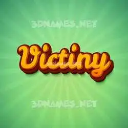 victiny in Green Rays style - 3D name wallpaper