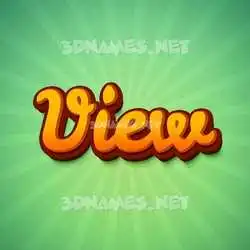 view in Green Rays style - 3D name wallpaper