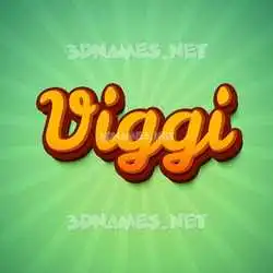 viggi in Green Rays style - 3D name wallpaper