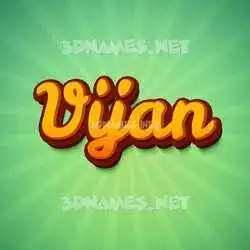 vijan in Green Rays style - 3D name wallpaper