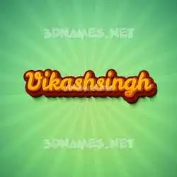 vikashsingh in Green Rays style - 3D name wallpaper