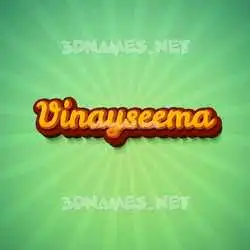 vinayseema in Green Rays style - 3D name wallpaper