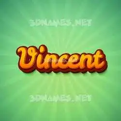 vincent in Green Rays style - 3D name wallpaper