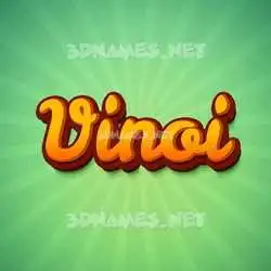 vinoi in Green Rays style - 3D name wallpaper