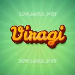 viragi in Green Rays style - 3D name wallpaper