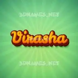 virasha in Green Rays style - 3D name wallpaper