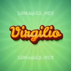 virgilio in Green Rays style - 3D name wallpaper