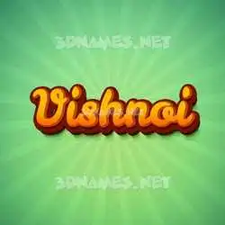 vishnoi in Green Rays style - 3D name wallpaper