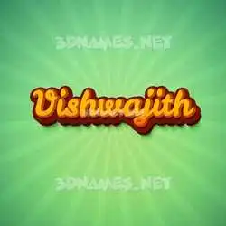vishwajith in Green Rays style - 3D name wallpaper