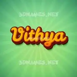vithya in Green Rays style - 3D name wallpaper