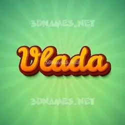 vlada in Green Rays style - 3D name wallpaper