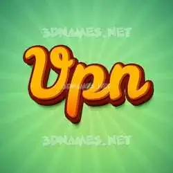 vpn in Green Rays style - 3D name wallpaper