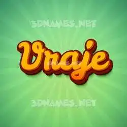 vraje in Green Rays style - 3D name wallpaper