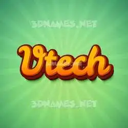 vtech in Green Rays style - 3D name wallpaper