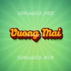 vuong mai in Green Rays style - 3D name wallpaper