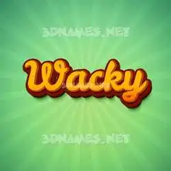 wacky in Green Rays style - 3D name wallpaper