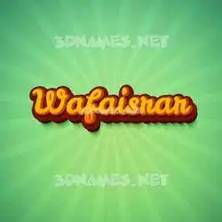 wafaisrar in Green Rays style - 3D name wallpaper