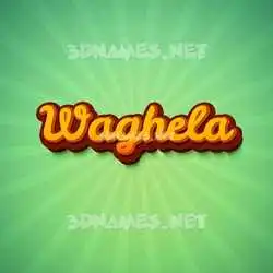 waghela in Green Rays style - 3D name wallpaper