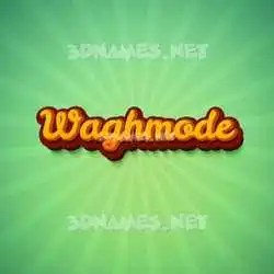 waghmode in Green Rays style - 3D name wallpaper