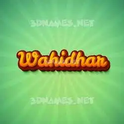 wahidhar in Green Rays style - 3D name wallpaper