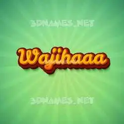 wajihaaa in Green Rays style - 3D name wallpaper