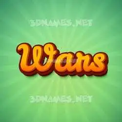 wars in Green Rays style - 3D name wallpaper