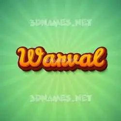 warval in Green Rays style - 3D name wallpaper