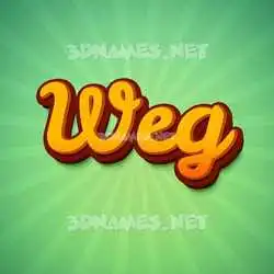 weg in Green Rays style - 3D name wallpaper