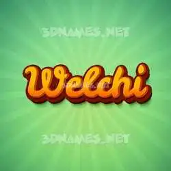 welchi in Green Rays style - 3D name wallpaper