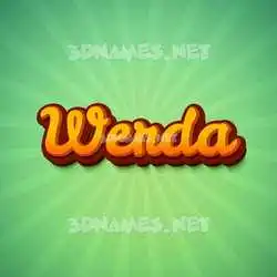 werda in Green Rays style - 3D name wallpaper