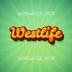 westlife in Green Rays style - 3D name wallpaper