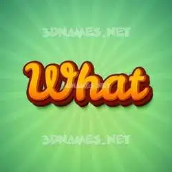 what in Green Rays style - 3D name wallpaper