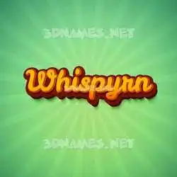 whispyrn in Green Rays style - 3D name wallpaper