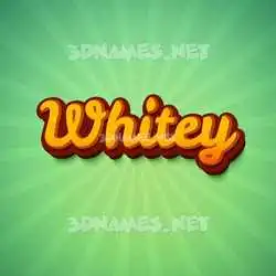 whitey in Green Rays style - 3D name wallpaper