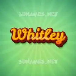 whitley in Green Rays style - 3D name wallpaper