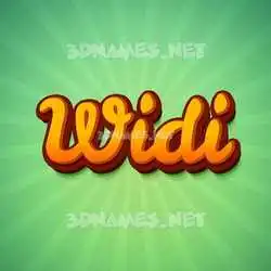 widi in Green Rays style - 3D name wallpaper