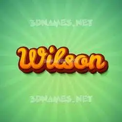 wilson in Green Rays style - 3D name wallpaper