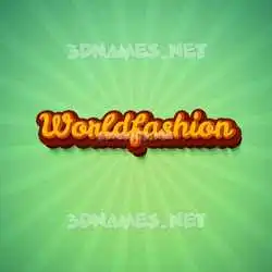 worldfashion in Green Rays style - 3D name wallpaper