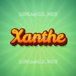 xanthe in Green Rays style - 3D name wallpaper