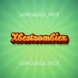 xbestzombiex in Green Rays style - 3D name wallpaper