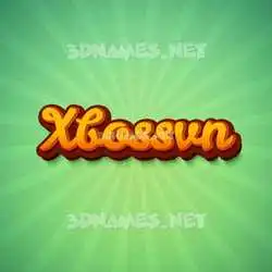 xbossvn in Green Rays style - 3D name wallpaper