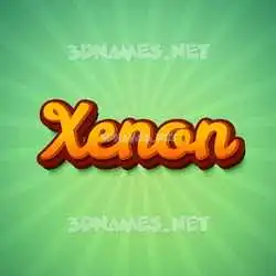 xenon in Green Rays style - 3D name wallpaper