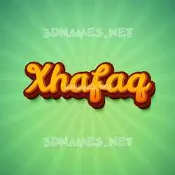 xhafaq in Green Rays style - 3D name wallpaper