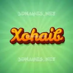 xohaib in Green Rays style - 3D name wallpaper