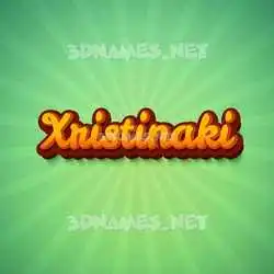 xristinaki in Green Rays style - 3D name wallpaper