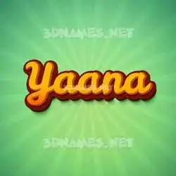 yaana in Green Rays style - 3D name wallpaper