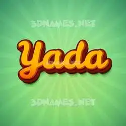 yada in Green Rays style - 3D name wallpaper