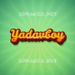 yadavboy in Green Rays style - 3D name wallpaper