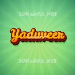 yaduveer in Green Rays style - 3D name wallpaper