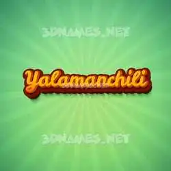 yalamanchili in Green Rays style - 3D name wallpaper